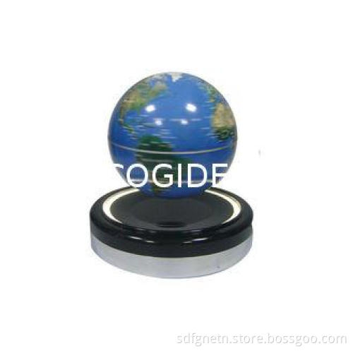 Personalized Dark Blue Magnetic Levitating Globe With Round